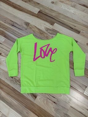 Neon Green “LOVE” Graphic Sweatshirt | Bold Statement Piece